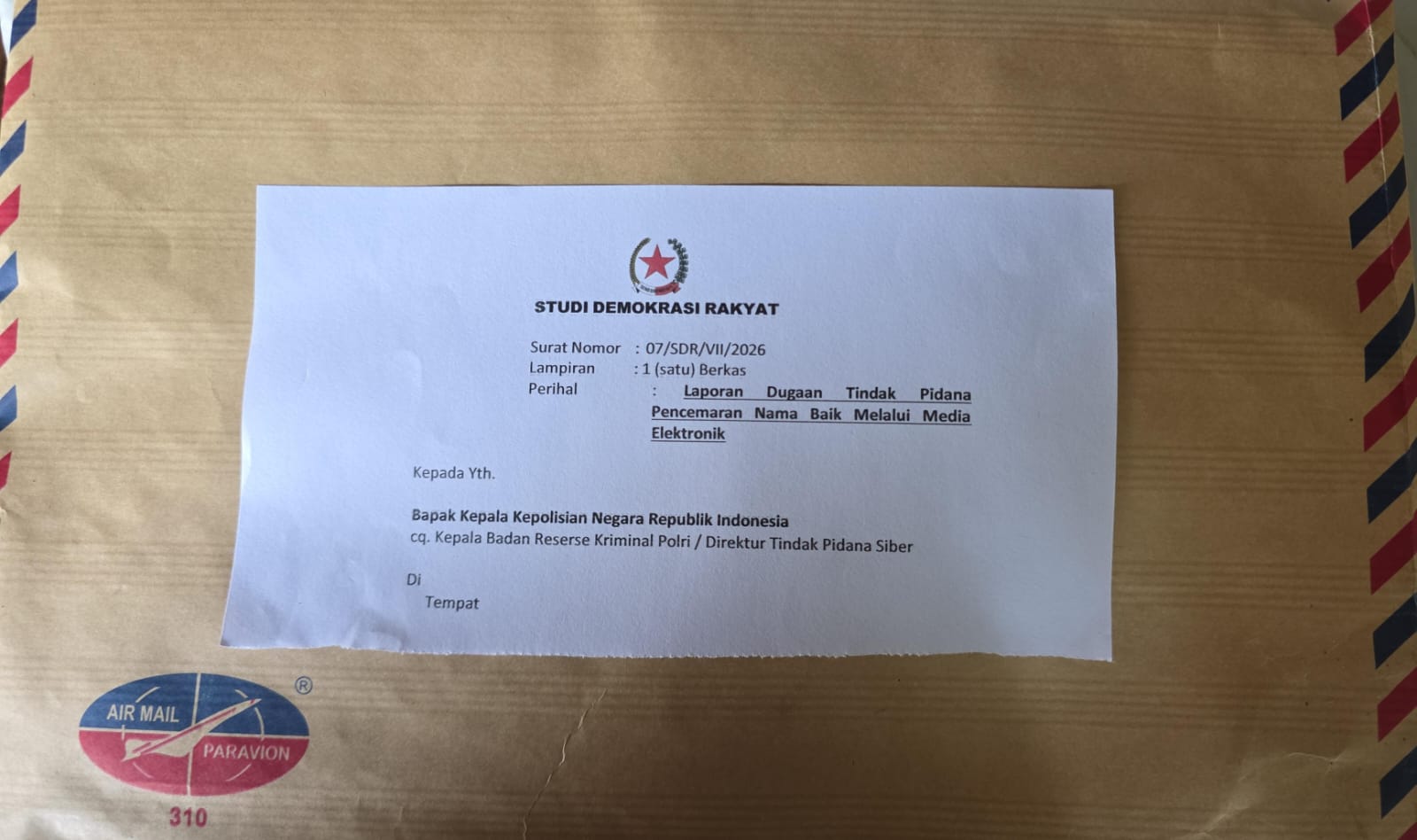 Laporan SDR Pencemaran Nama Baik Megawati